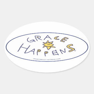 Adesivo Oval Grace Happens Stickers
