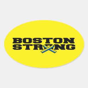 Adesivo Oval gráfico BOSTON STRONG Ribbon