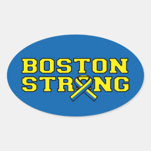 Adesivo Oval gráfico BOSTON STRONG Ribbon