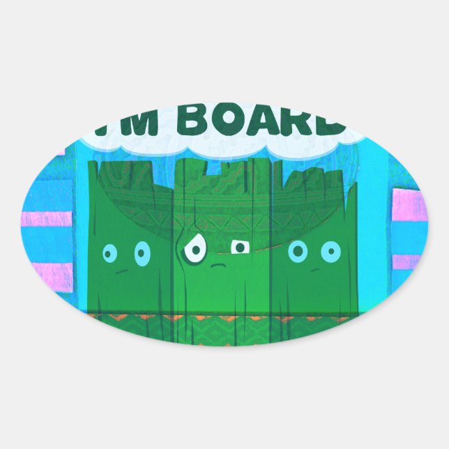 Adesivo Oval Gráfico Inspiracional Engraçado: Eu Sou Uma Arte D (Frente)