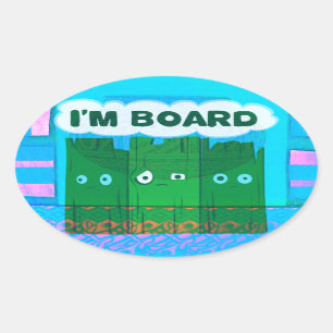 Adesivo Oval Gráfico Inspiracional Engraçado: Eu Sou Uma Arte D