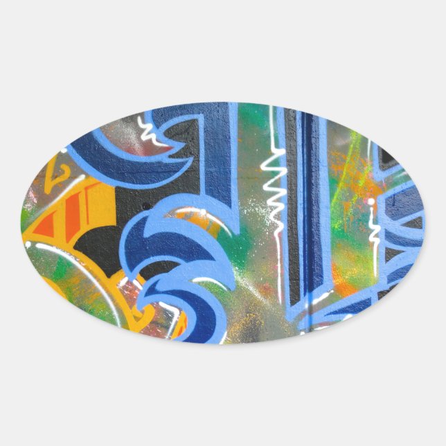 Adesivo Oval Grafite Wall Art (Frente)