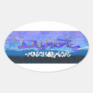 Adesivo Oval Grafites da C.C.