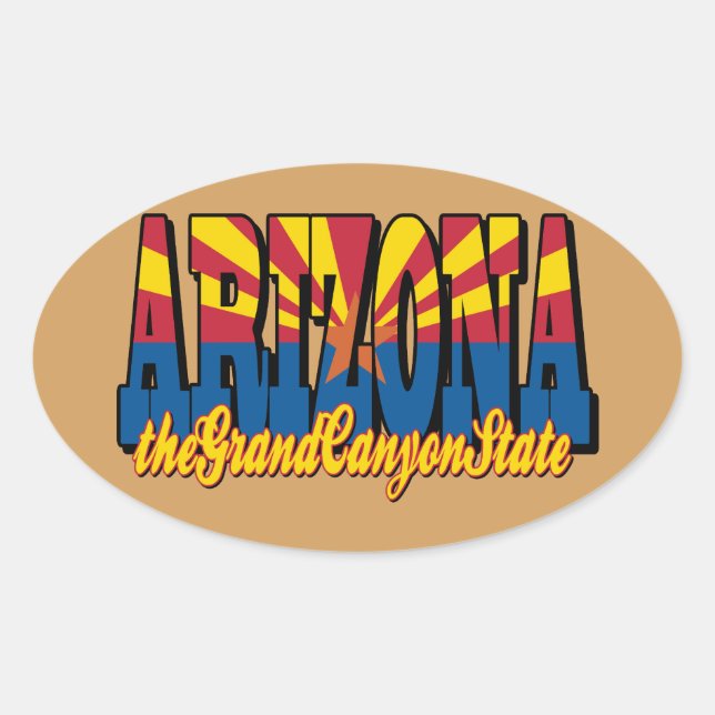Adesivo Oval Grand Canyon State (Frente)