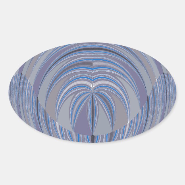 Adesivo Oval Grande Design de Coração Invisível (Frente)