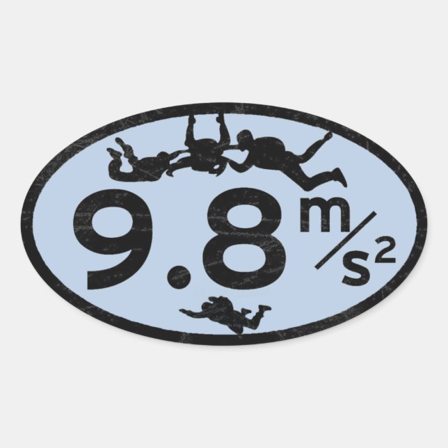 Adesivo Oval Gravidade do Sky Dive (Frente)