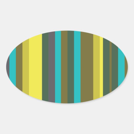 Adesivo Oval Green_stripes
