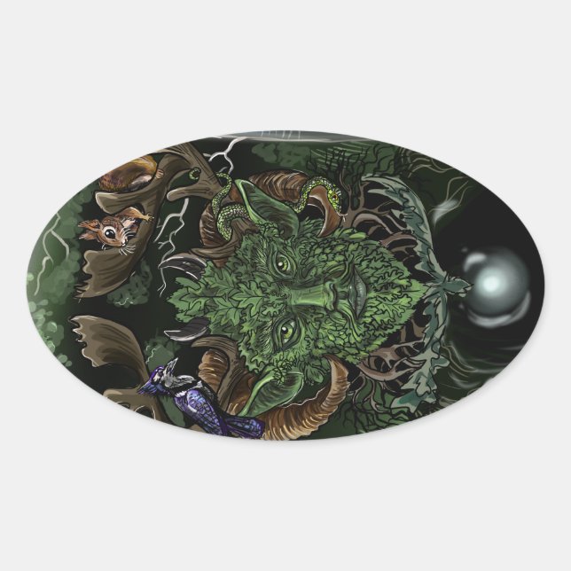 Adesivo Oval GreenMan (Frente)