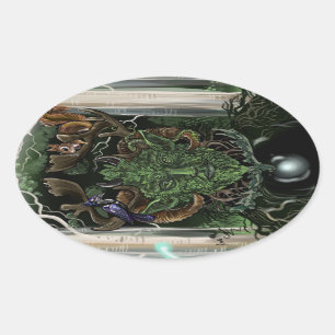 Adesivo Oval GreenMan