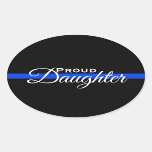 ADESIVO OVAL GRITANTE FILHA DO POLICIAL OVAL BUMPER STICKER