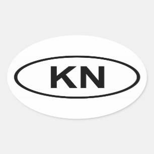 Adesivo Oval Gronelândia "KN"