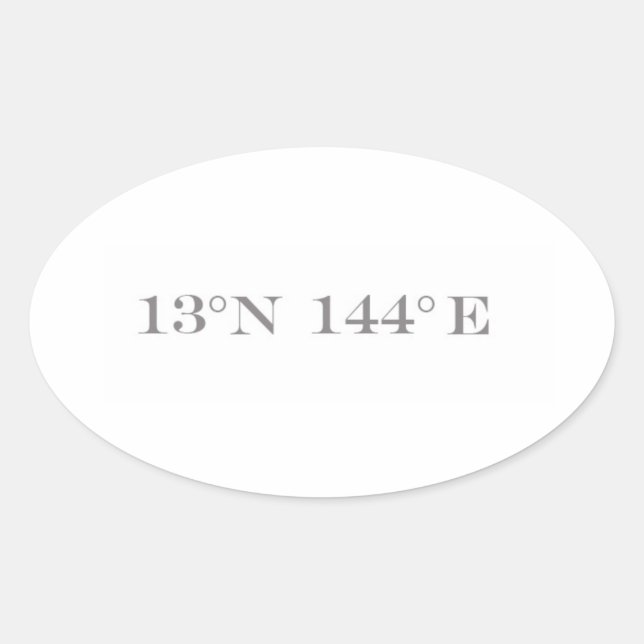 Adesivo Oval Guam Sticker (Frente)