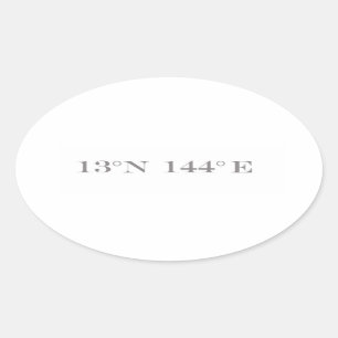 Adesivo Oval Guam Sticker