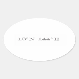 Adesivo Oval Guam Sticker