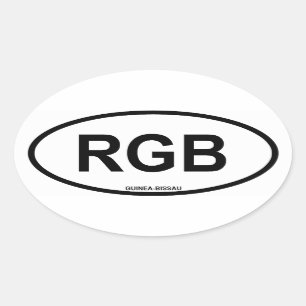 Adesivo Oval Guiné-Bissau "RGB "