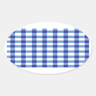 Adesivo Oval Guingão azul