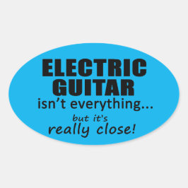 Adesivo Oval Guitarra Elétrica não é tudo vara