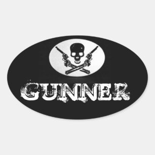 Adesivo Oval Gunner Sticker