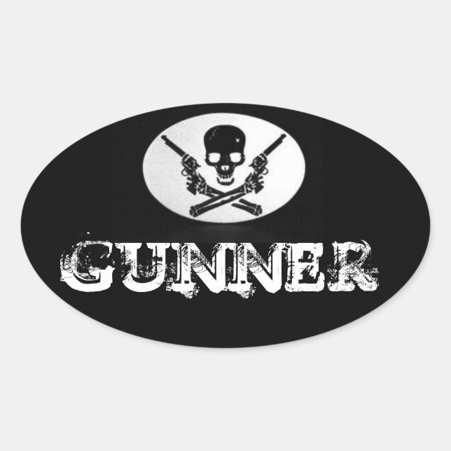 Adesivo Oval Gunner Sticker (Frente)