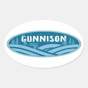 Adesivo Oval Gunnison Colorado ao ar