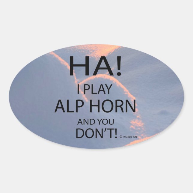Adesivo Oval Ha Alphorn Oval Sticker (Frente)
