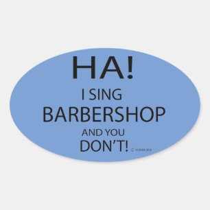 Adesivo Oval Ha Barbershop Oval Sticker