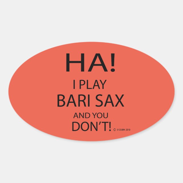 Adesivo Oval Ha Bari Sax Oval Sticker (Frente)