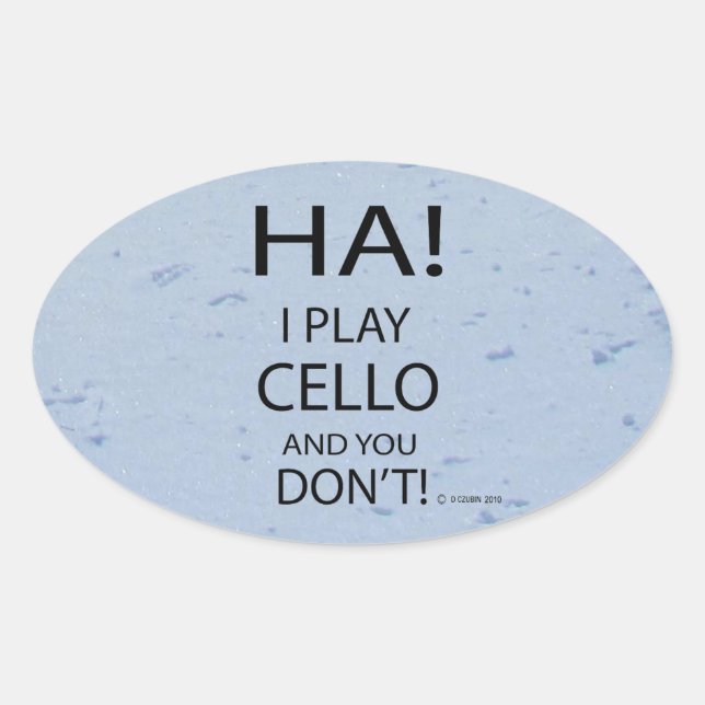 Adesivo Oval Ha Cello Oval Sticker (Frente)
