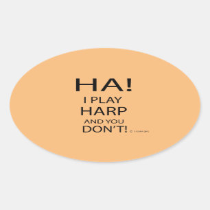Adesivo Oval Ha Harp Oval Sticker