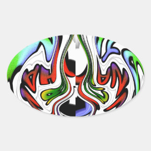 Adesivo Oval Hakuna Matata com Corredor e Gradações de Abstrato