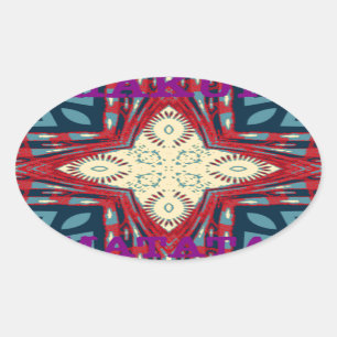 Adesivo Oval Hakuna Matata Text Hope Abstrato