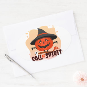 Adesivo Oval Halloween Call of Spirit