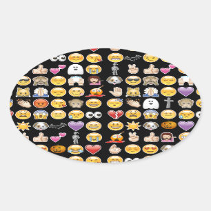 Adesivo Oval halloween emoji