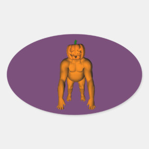 Adesivo Oval Halloween Gorilla