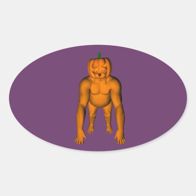 Adesivo Oval Halloween Gorilla (Frente)