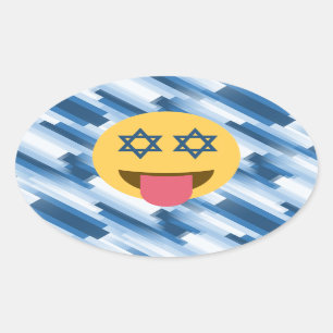 Adesivo Oval hanukkah chanukkah emoji