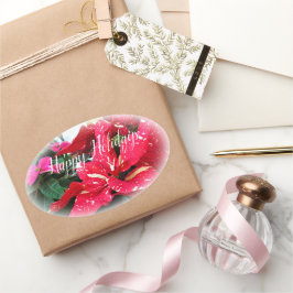 Adesivo Oval Happy Holidays 楕円形シール