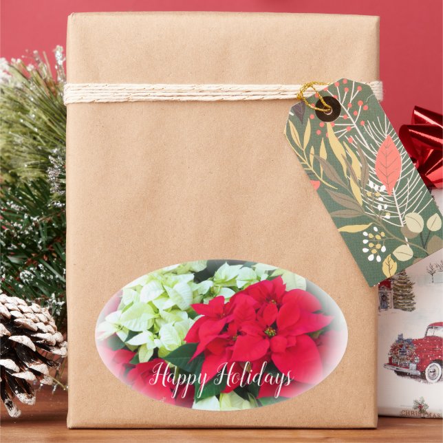 Adesivo Oval Happy Holidays 楕円形シール (Feriado)