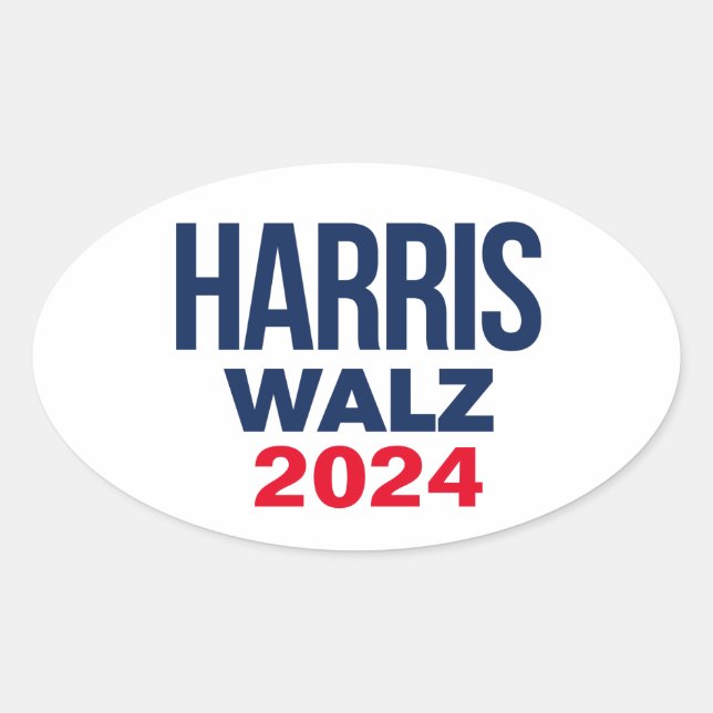 ADESIVO OVAL HARRIS WALZ 2024 (Frente)