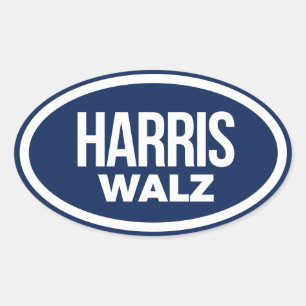 Adesivo Oval Harris Walz 2024