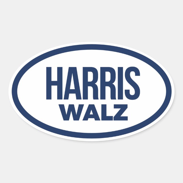 ADESIVO OVAL HARRIS WALZ 2024 (Frente)