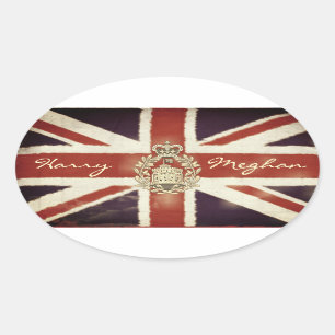 Adesivo Oval Harry e Meghan Royal Wedding Oval Sticker