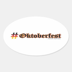 Adesivo Oval Hashtag Oktoberfest