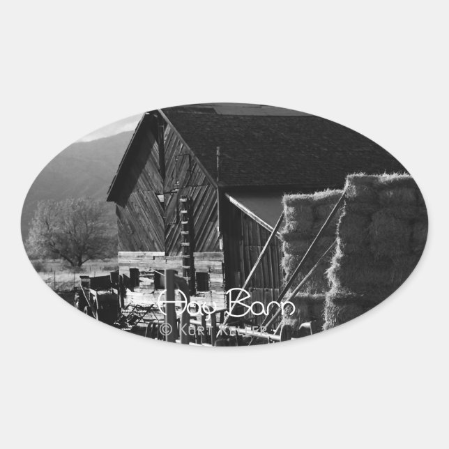 Adesivo Oval Hay Barn (Frente)