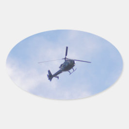 Adesivo Oval Helicóptero Gazelle