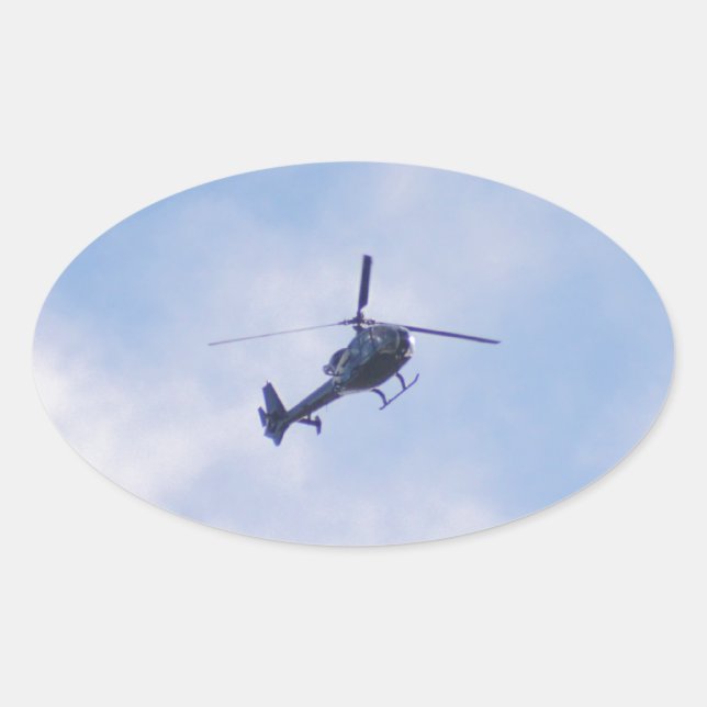 Adesivo Oval Helicóptero Gazelle (Frente)