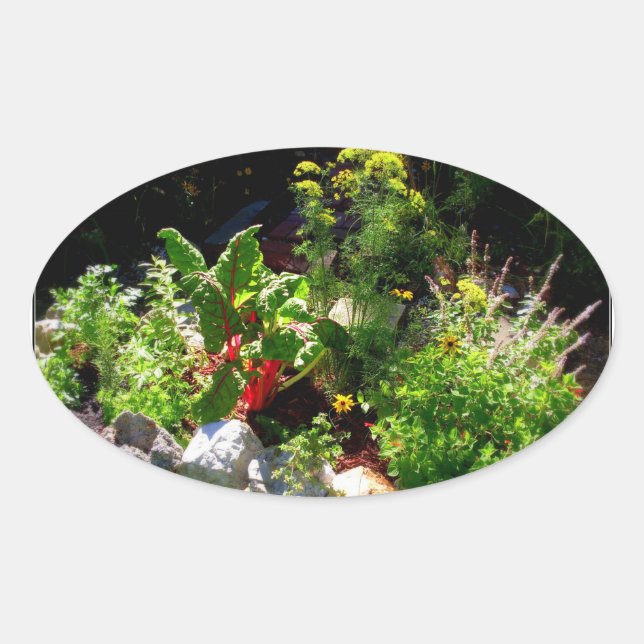 Adesivo Oval Herb Garden Sticker (Frente)