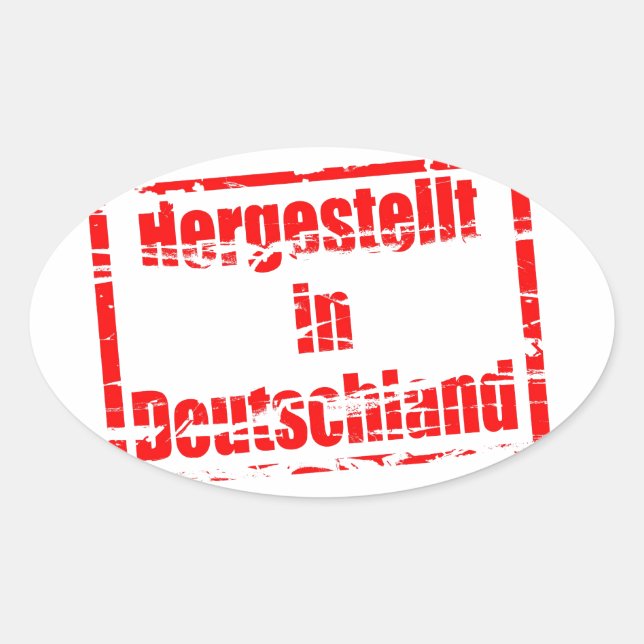 Adesivo Oval Hergestellt na Alemanha - Feito na Alemanha (Frente)