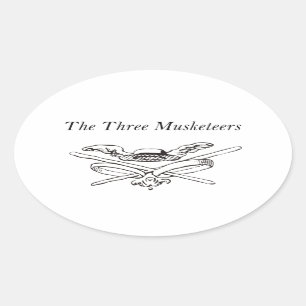 Adesivo Oval Heróis dos Três Mosqueteiros - Alexandre Dumas