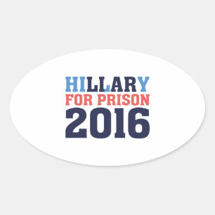 Adesivo Oval Hillary para a prisão